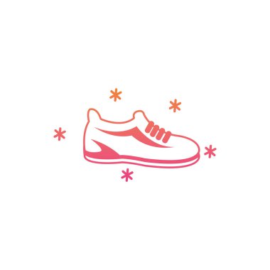 İzole bisiklet ayakkabı ikonu gradyan tasarımı