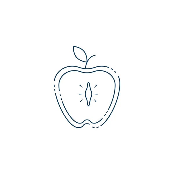 Apple fresh fruit flat icon — Archivo Imágenes Vectoriales