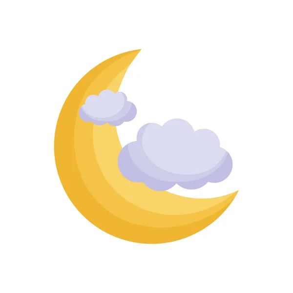 Icono de la nube de luna truco o tratar feliz halloween — Vector de stock