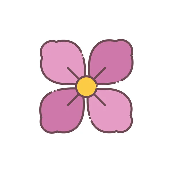 Isolated purple flower icon vector design — Vettoriale Stock