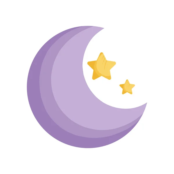 Half moon stars icon trick or treat happy halloween — Stockvektor