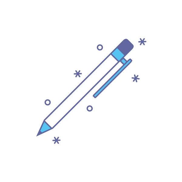 Pen supply fill style icon — стоковый вектор