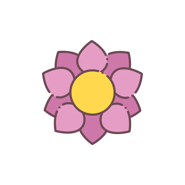 Isolated purple flower icon vector design — 스톡 벡터