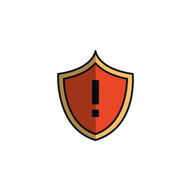 cyber security with shield detailed style icon