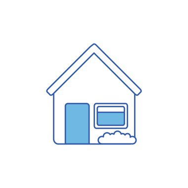 Ayrı ev simgesi dolgu tasarımı