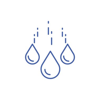 İzole edilmiş su damlası simgesi çizgi tasarımı