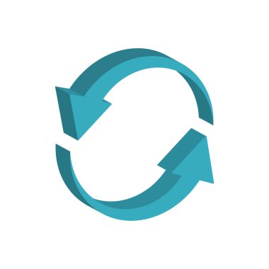 circle arrows 3d style icon