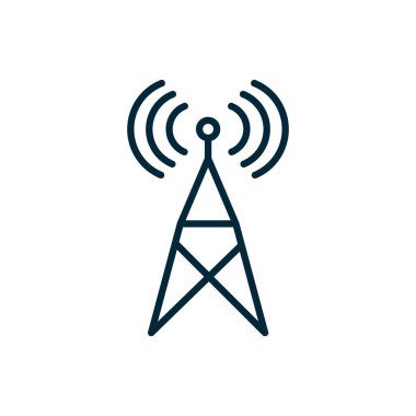 Satır simgesinin anten sinyal iletimi interneti