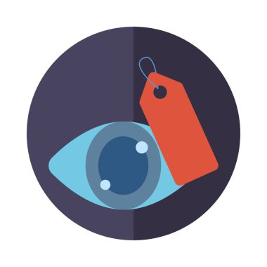 Göz simgesi blok vektör tasarımı