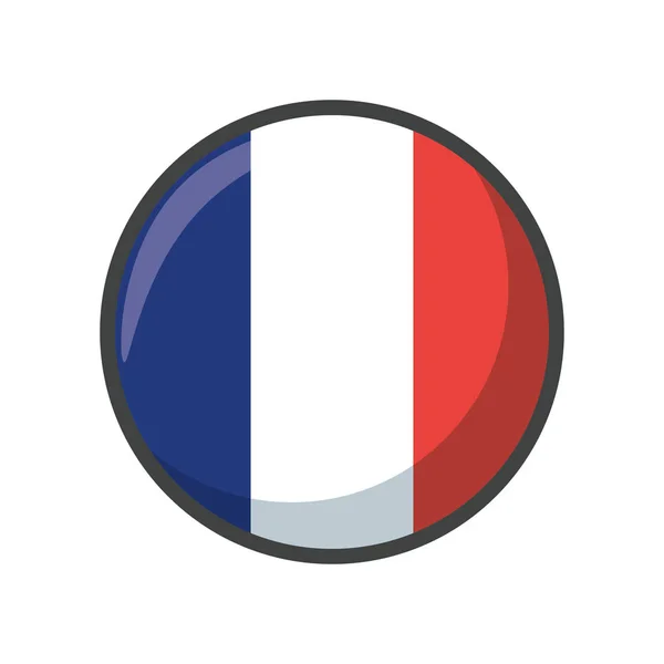 Isolated france flag icon block design — Διανυσματικό Αρχείο