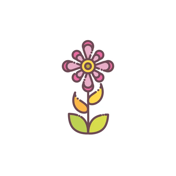 Isolated purple flower icon vector design — стоковый вектор