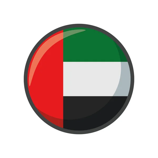 Isolated united arab emirates flag icon block design — Stock Vector