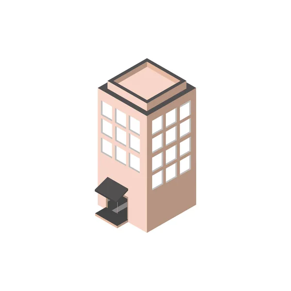 住宅高层建筑等距风格 — 图库矢量图片