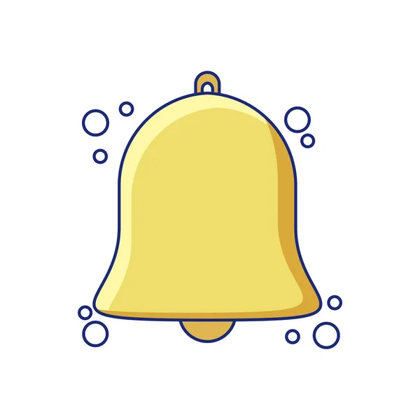 School bell detail style icon — 스톡 벡터