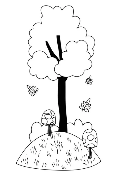 Isolated autumn season tree vector design — 스톡 벡터