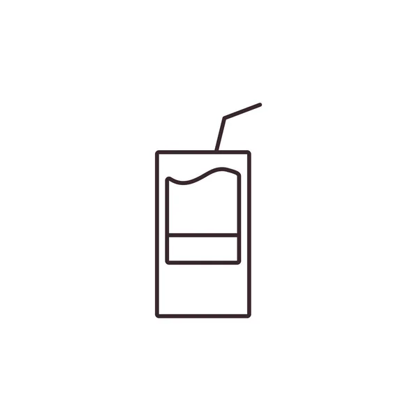 İzole edilmiş kokteyl ikonu çizgi tasarımı — Stok Vektör