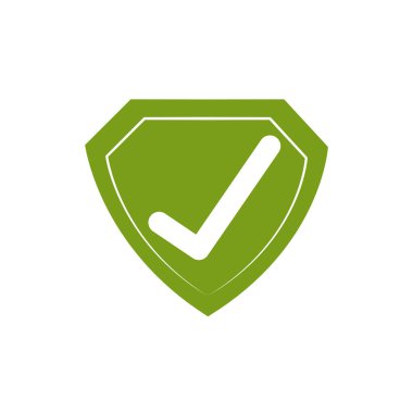 İzole edilmiş kalkan simgesi siluet tasarımı