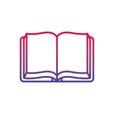 açık kitap fantezi çizgi gradyan simgesi