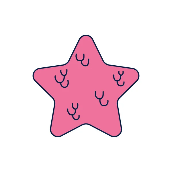 Summer starfish animal detailed style — стоковый вектор