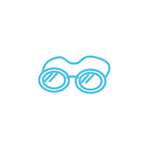 Swimming goggles line style icon — Vetor de Stock