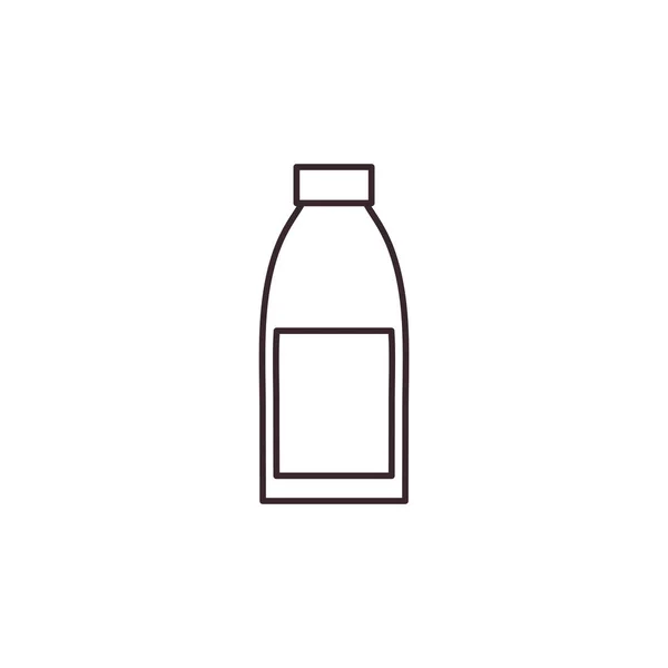 Diseño de la línea de iconos de botellas de bebidas aisladas — Archivo Imágenes Vectoriales