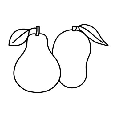 taze mango ve armut meyvesi