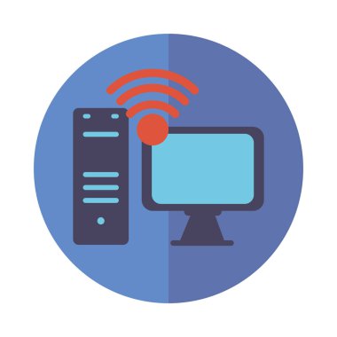 Bilgisayar simgesi blok vektör tasarımı
