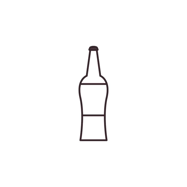 分離飲料ボトルのアイコンラインデザイン — ストックベクタ
