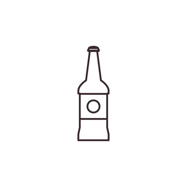 Diseño de la línea de iconos de botellas de bebidas aisladas — Vector de stock