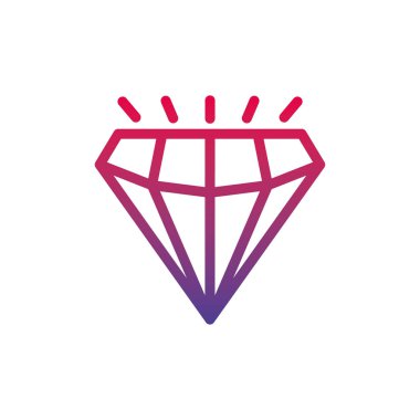 Mücevher fantezi çizgisi gradyan simgesi