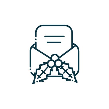 Posta ile mutlu noel satırı simgesi