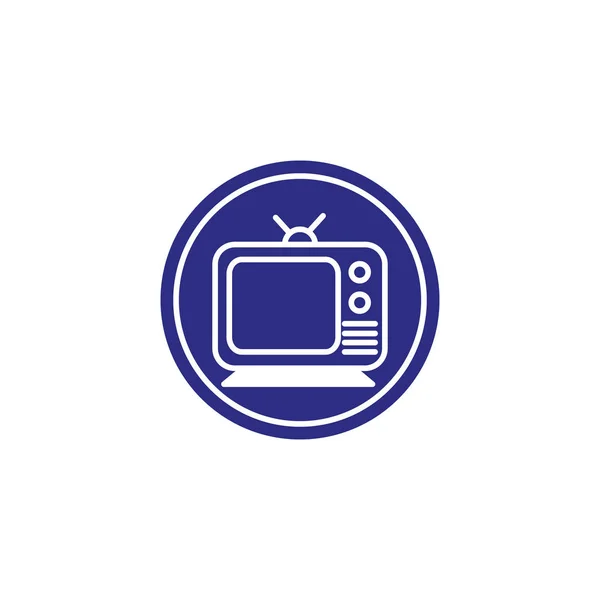 Design plano de ícone de dispositivo de tv isolado — Vetor de Stock