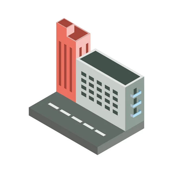 Isolated building icon isometric vector design — Wektor stockowy