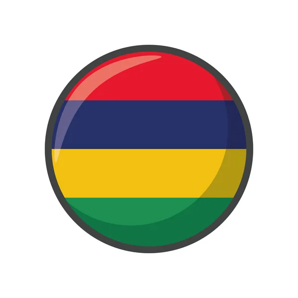 Isolated mauritius flag icon block design — Stock Vector