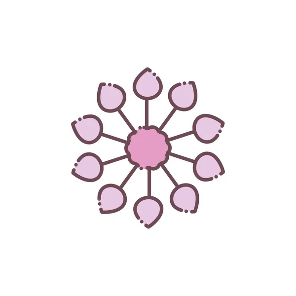 Isolated purple flower icon vector design — Image vectorielle