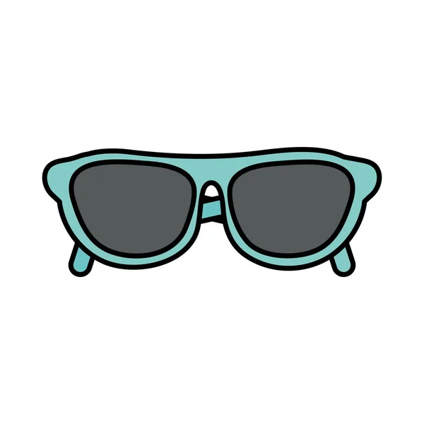 Gafas de sol de verano icono accesorio óptico — Vector de stock
