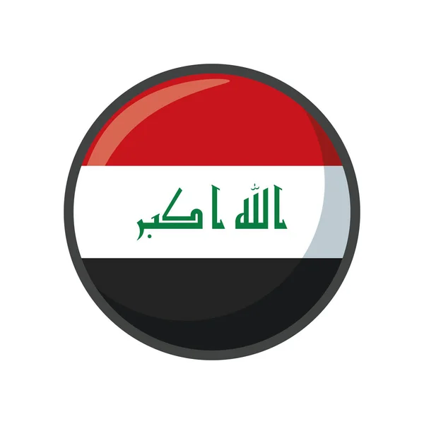 Geïsoleerde iraq vlag pictogram blok ontwerp — Stockvector