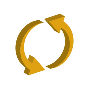 circle arrows 3d style icon