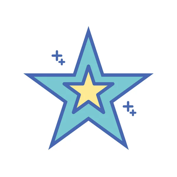 Star five pointed fill style icon — Image vectorielle