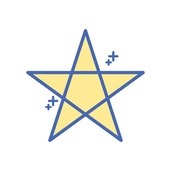 Star five pointed fill style icon — Image vectorielle