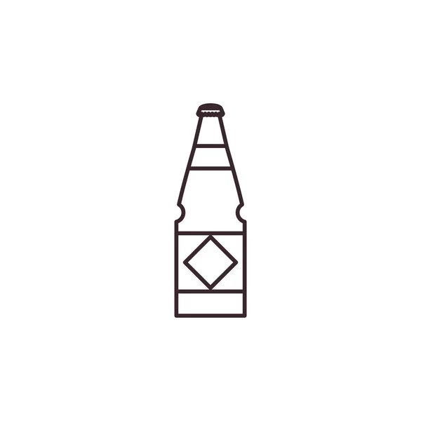 Design de linha de ícone de garrafa de bebida isolada — Vetor de Stock