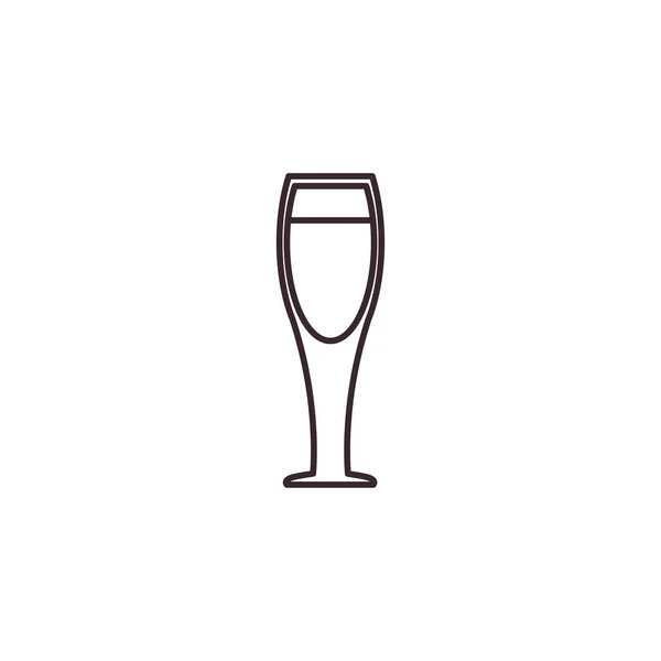 Isolated wine icon line design — Stock Vector