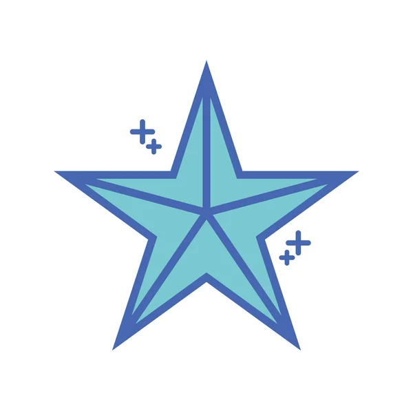 Star five pointed fill style icon — Stockvektor