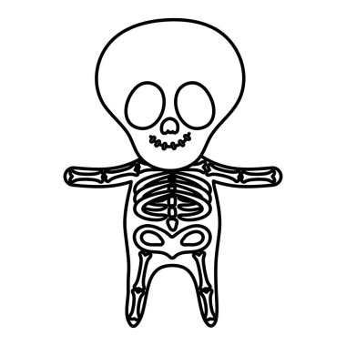 Erkek iskelet kostüm şakası ya da mutlu cadılar bayramı tasarımı