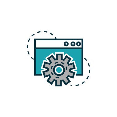 Web sitesi ayarlama dişli çalışma araçları mühendislik simgesi