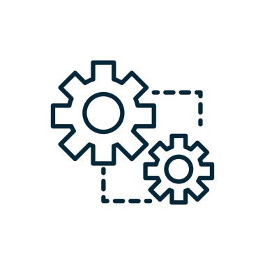 setting work connection internet of things line icon