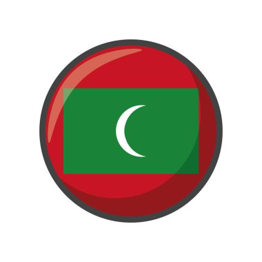 Isolated maldives flag icon block design