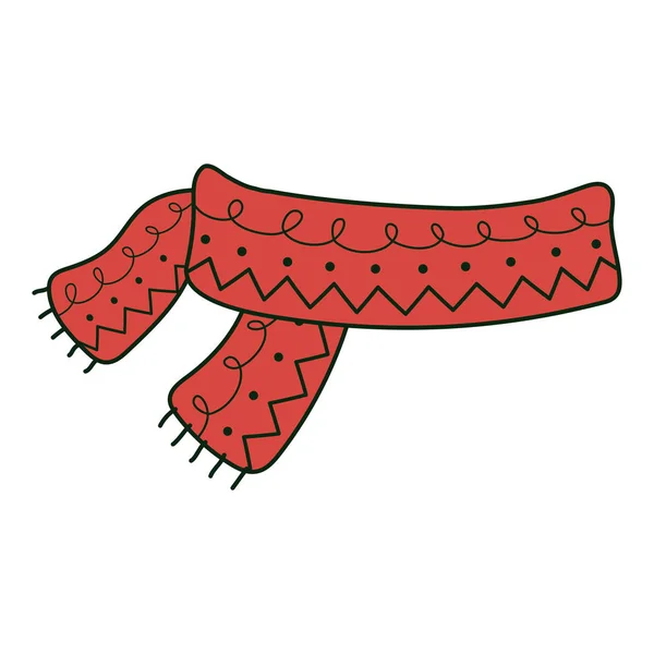 Warm scarf clothes winter christmas — Vetor de Stock