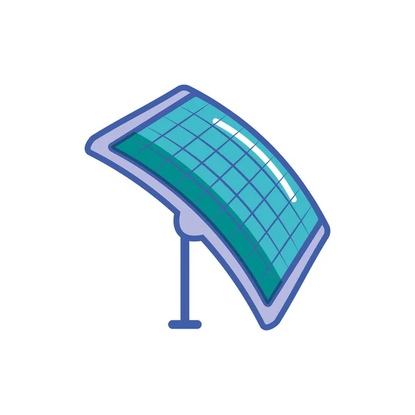 Un icono aislado del panel solar llena el diseño — Vector de stock