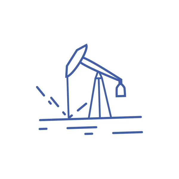 Konstrukcja izolowanej ikony pompy olejowej — Wektor stockowy